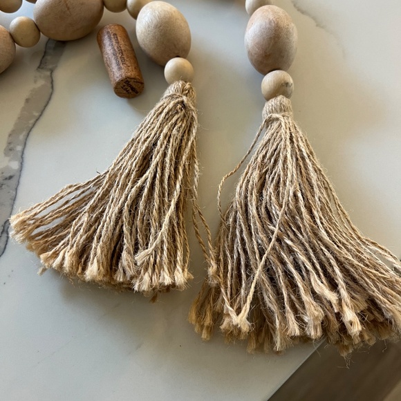 Decorative Wood Bead Garland | 60" long - Picture 3 of 4